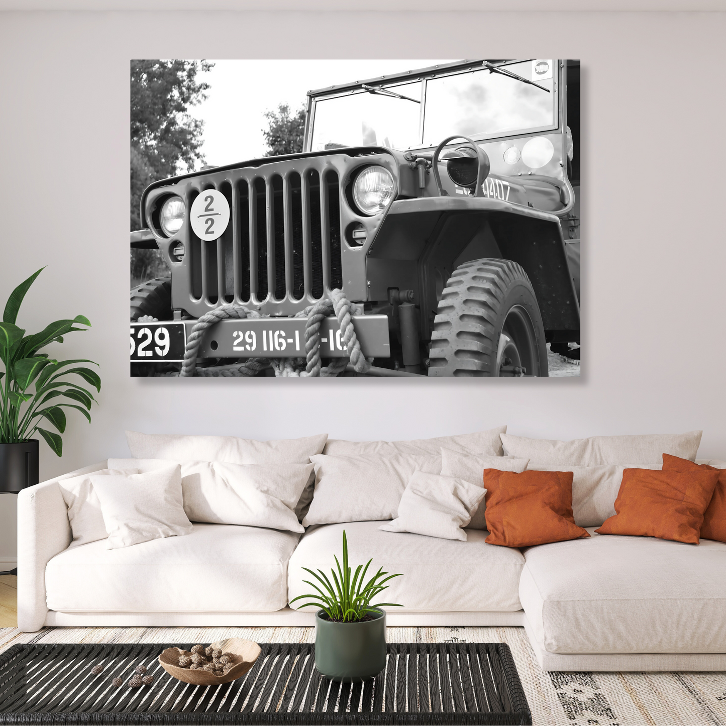 Retro Jeep Wall Art Canvas Print