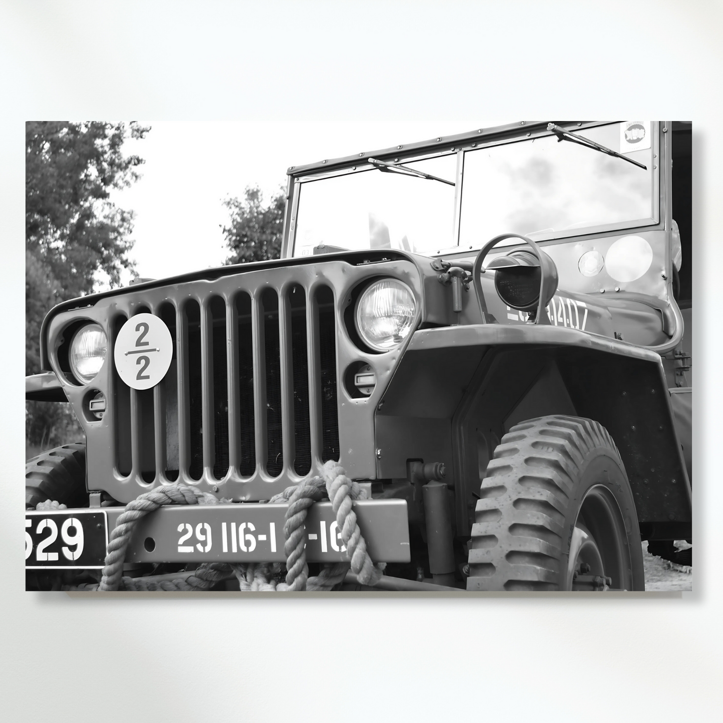 Retro Jeep Wall Art Canvas Print