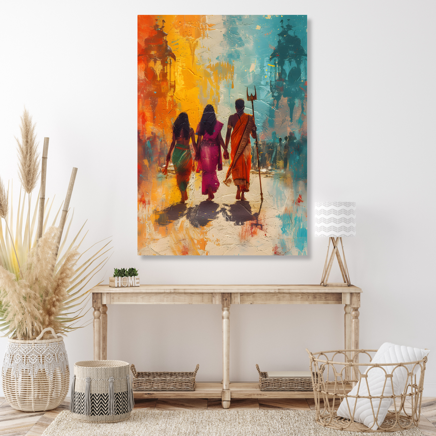 Road To The Temple Wall Art Canvas Print