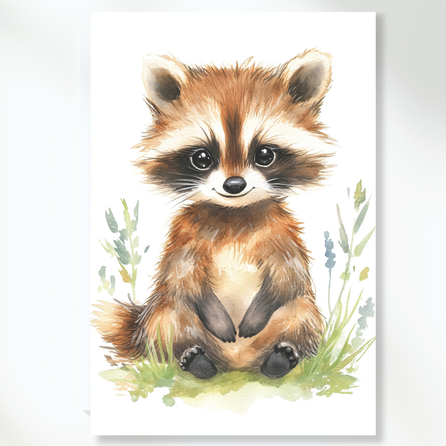 Ronnie Raccoon Canvas Wall Art Print
