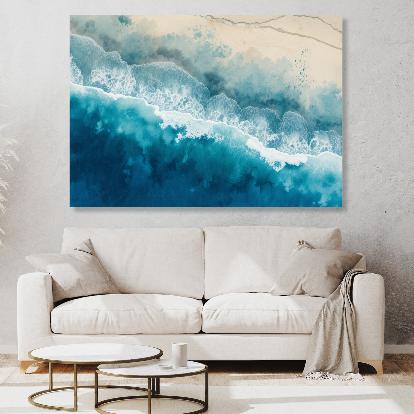 Sand & Ocean Abstract Wall Art Canvas Print