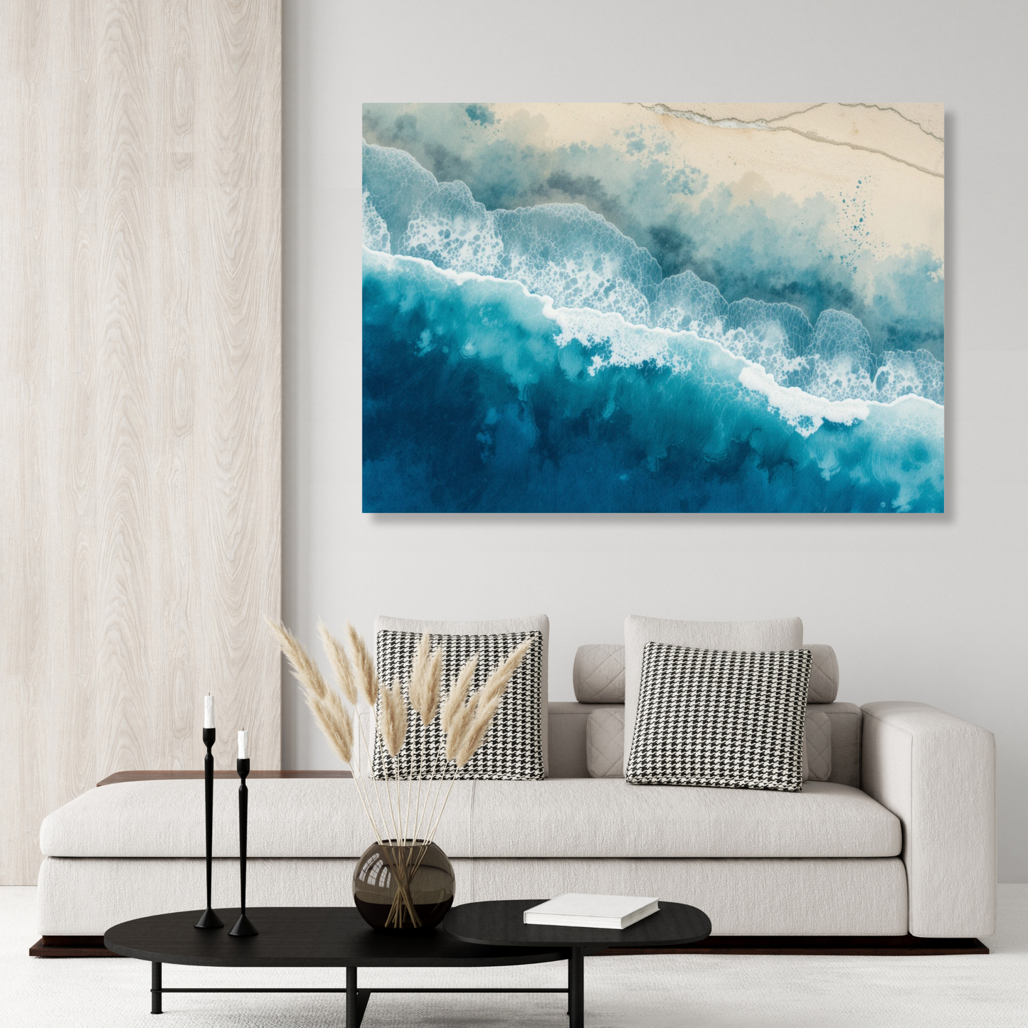 Sand & Ocean Abstract Wall Art Canvas Print
