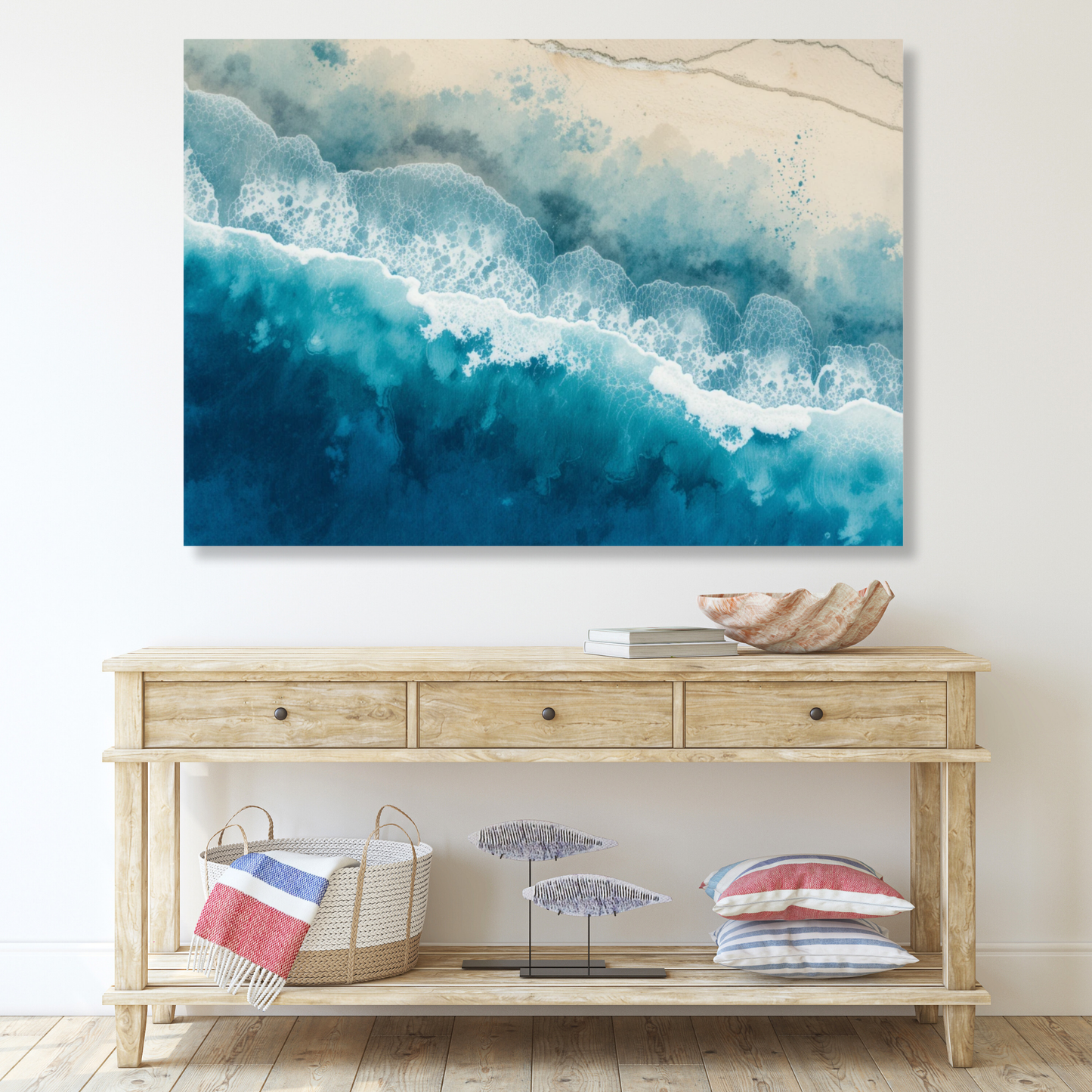 Sand & Ocean Abstract Wall Art Canvas Print