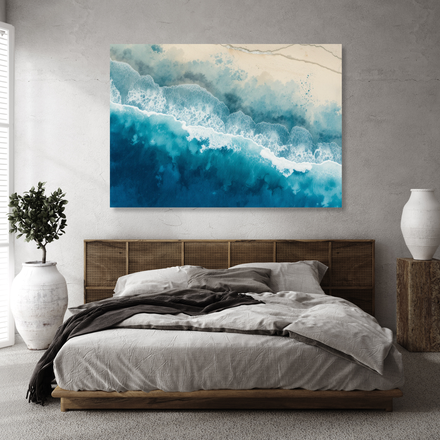 Sand & Ocean Abstract Wall Art Canvas Print