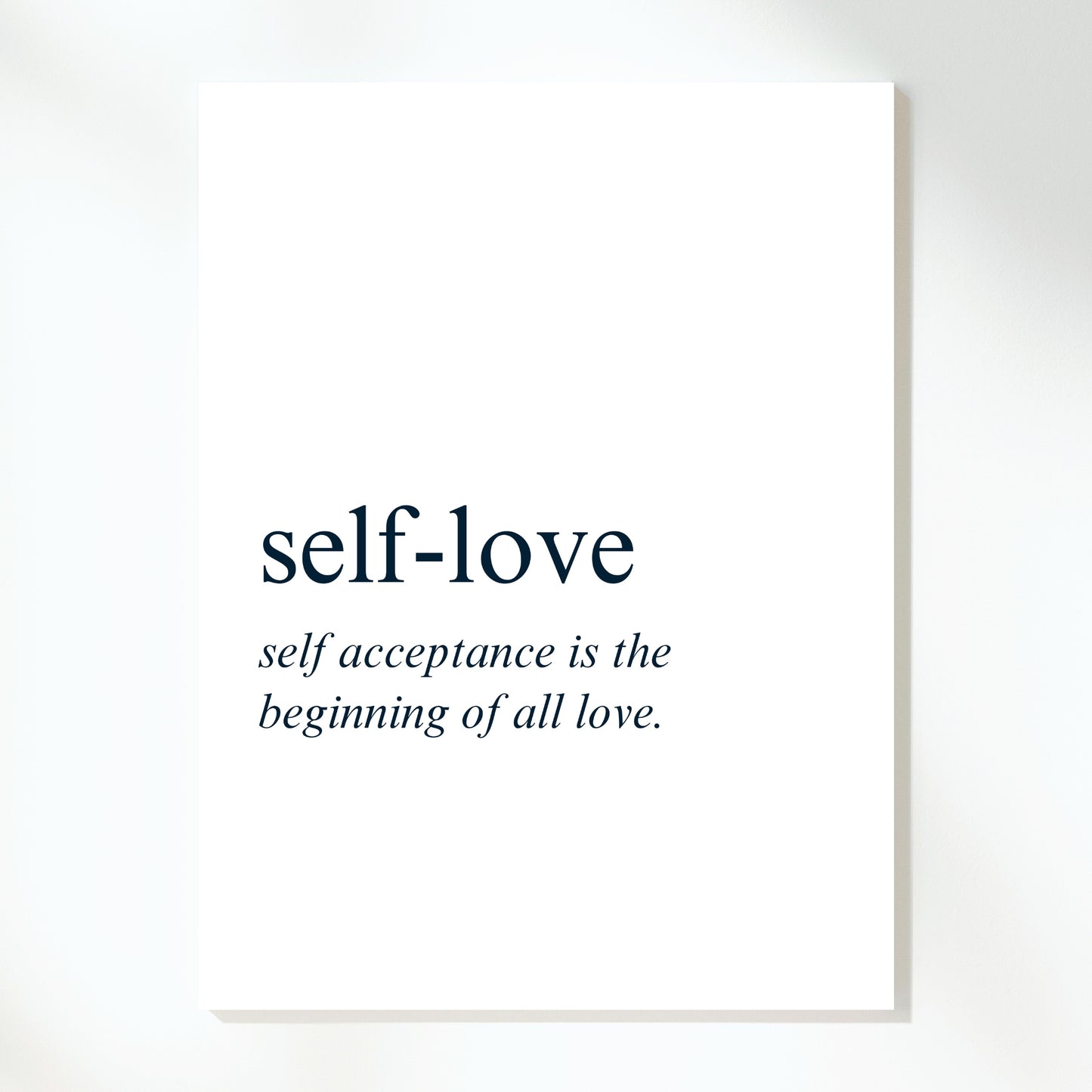 Self-Love Inspirational Wall Art Canvas Print