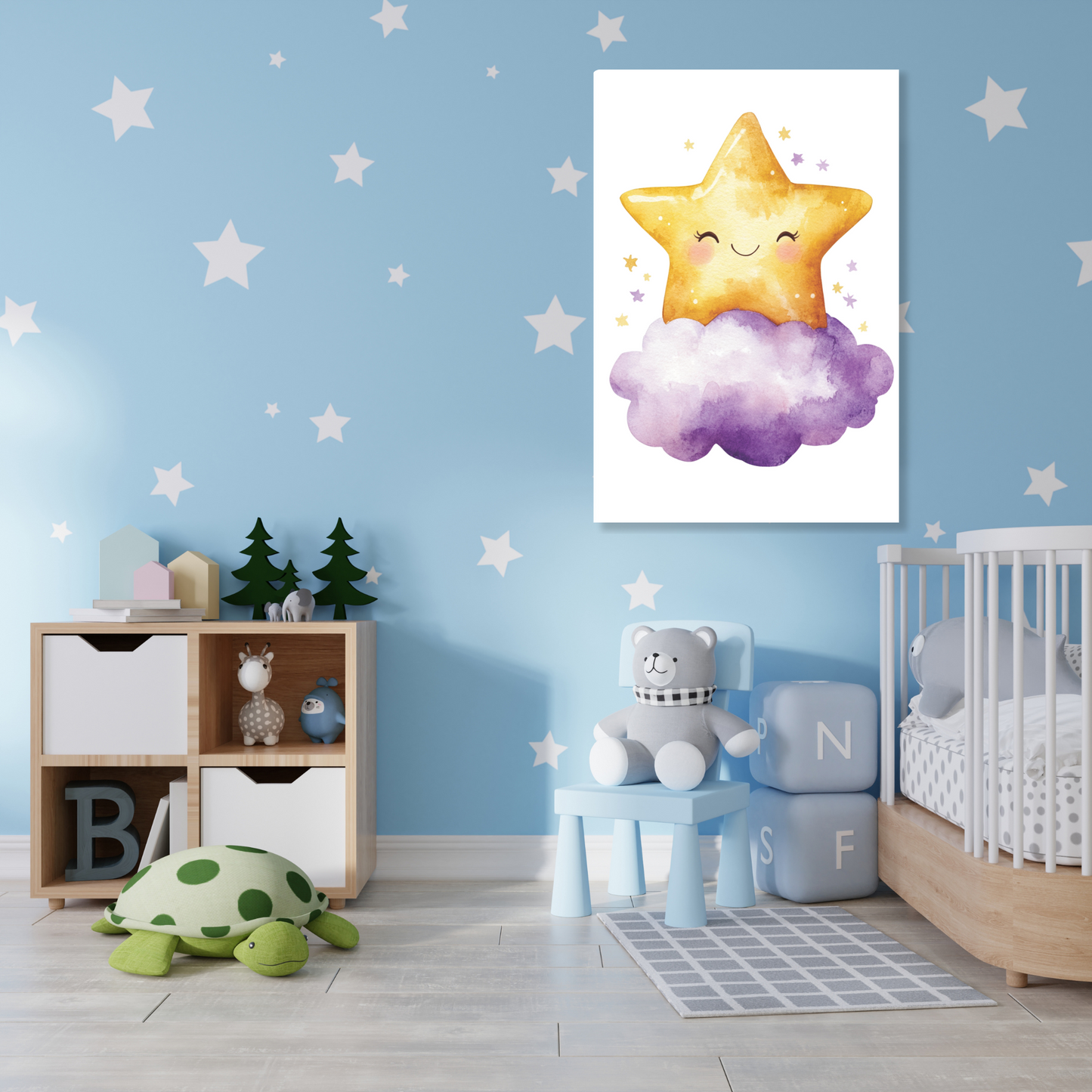 Shiloh Twinkling Star Canvas Wall Art Print
