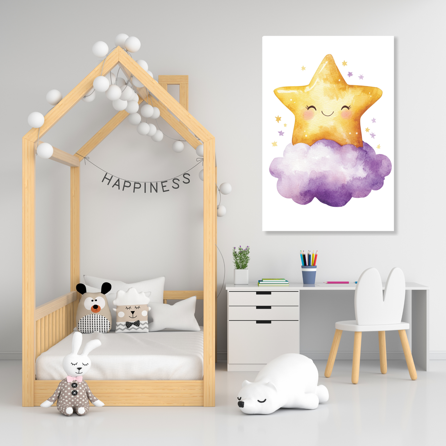 Shiloh Twinkling Star Canvas Wall Art Print