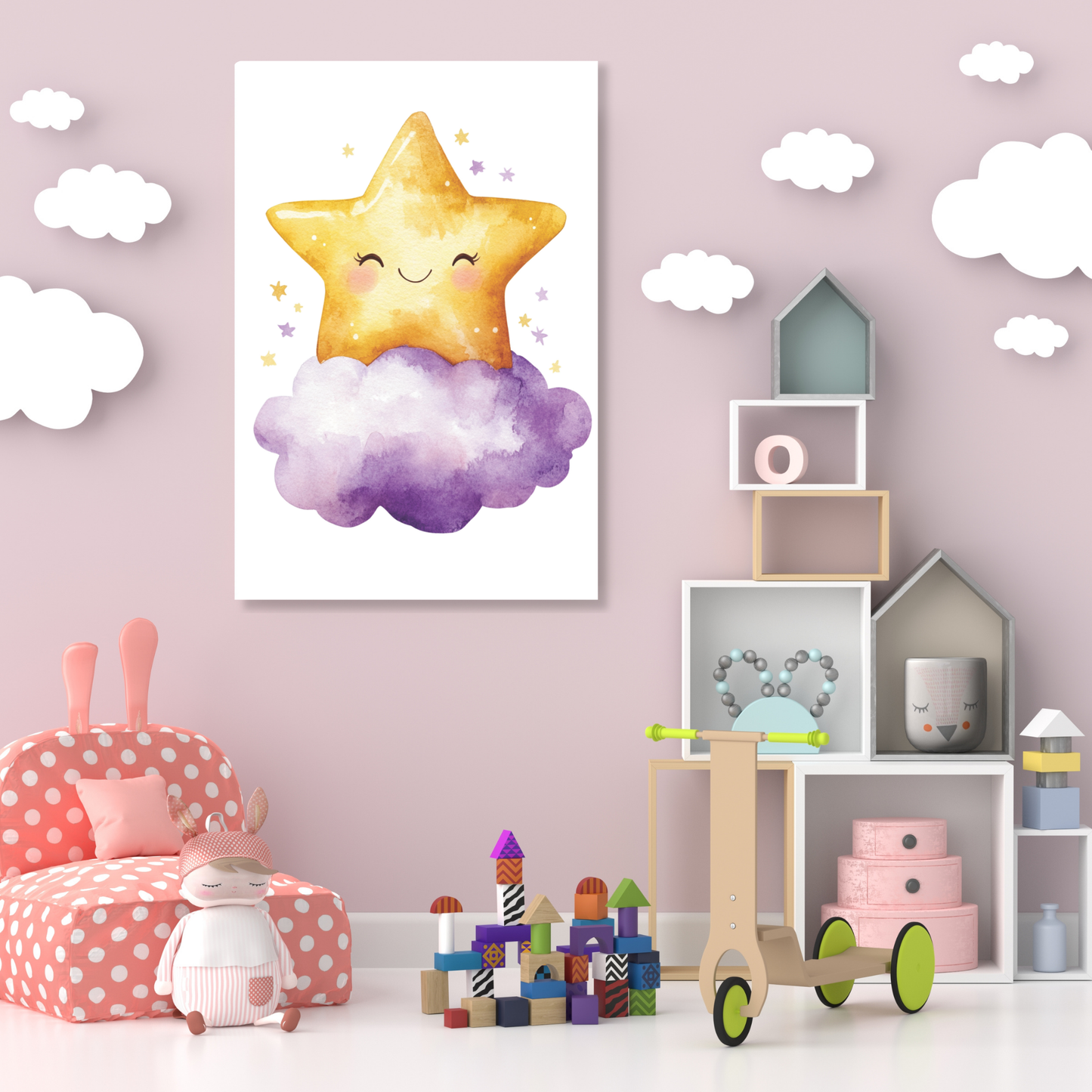 Shiloh Twinkling Star Canvas Wall Art Print