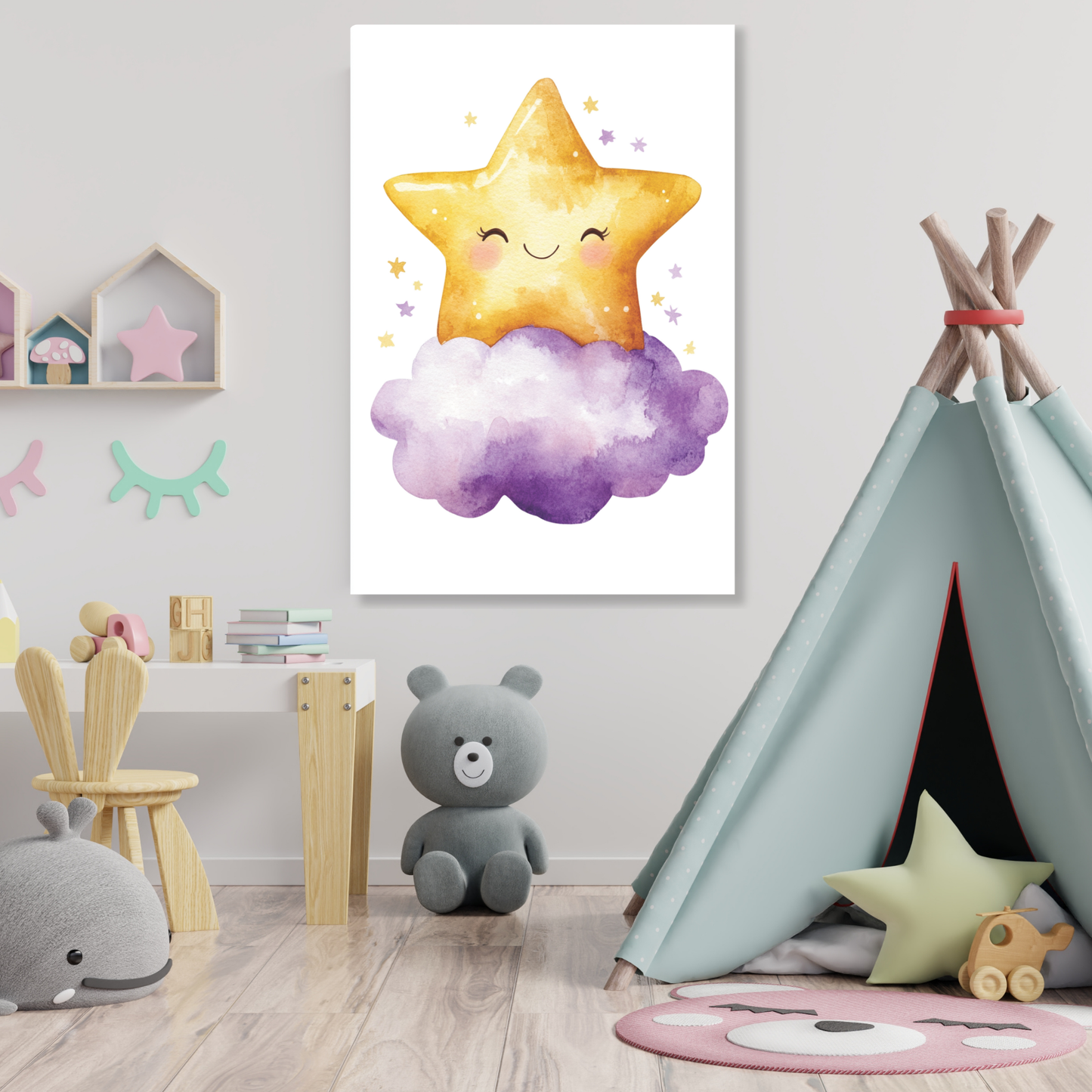 Shiloh Twinkling Star Canvas Wall Art Print