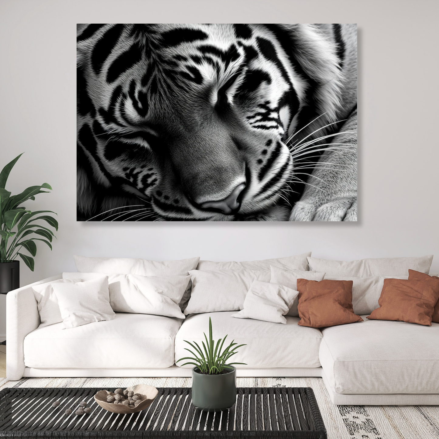 Sleeping Tiger Wall Art Canvas Print