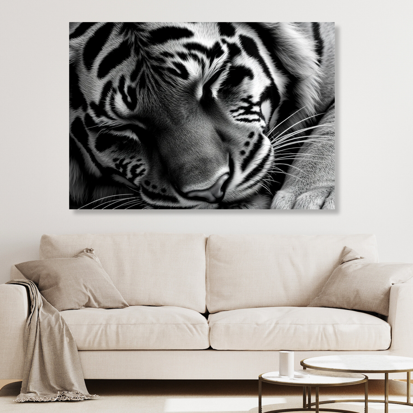 Sleeping Tiger Wall Art Canvas Print