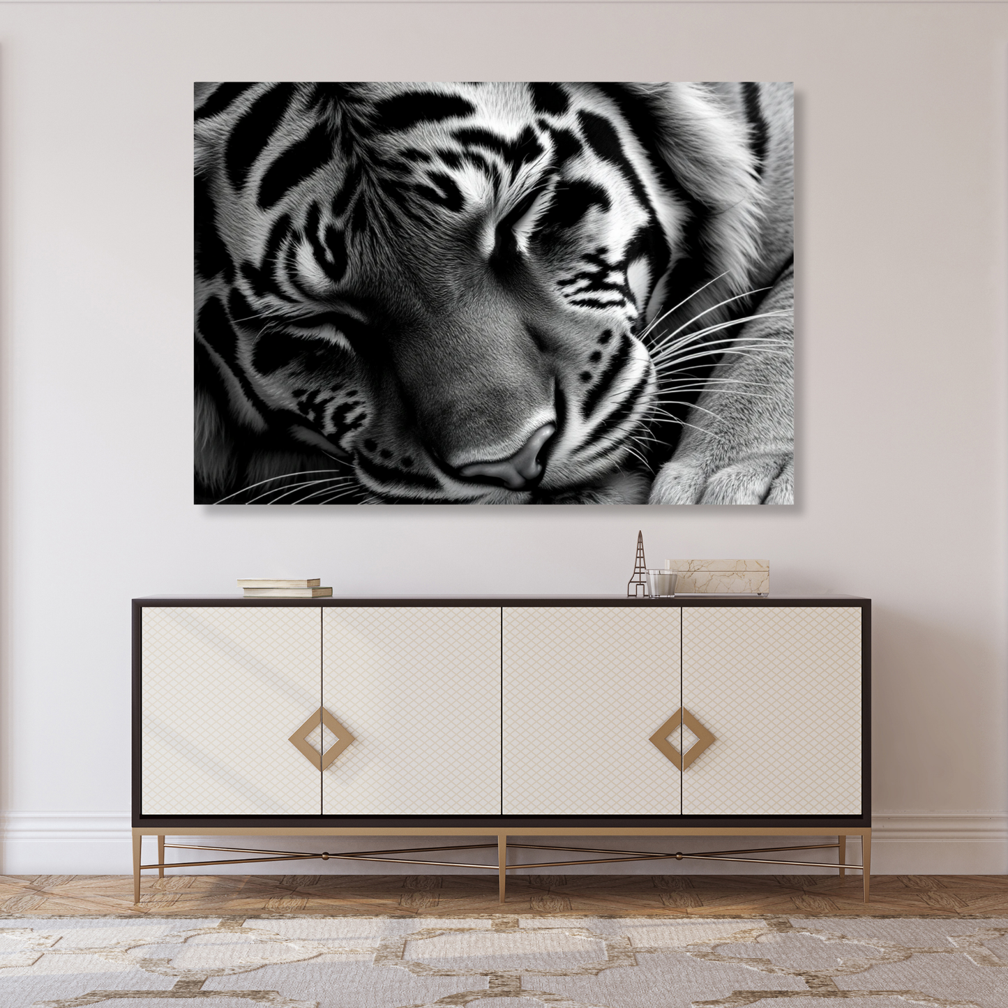 Sleeping Tiger Wall Art Canvas Print