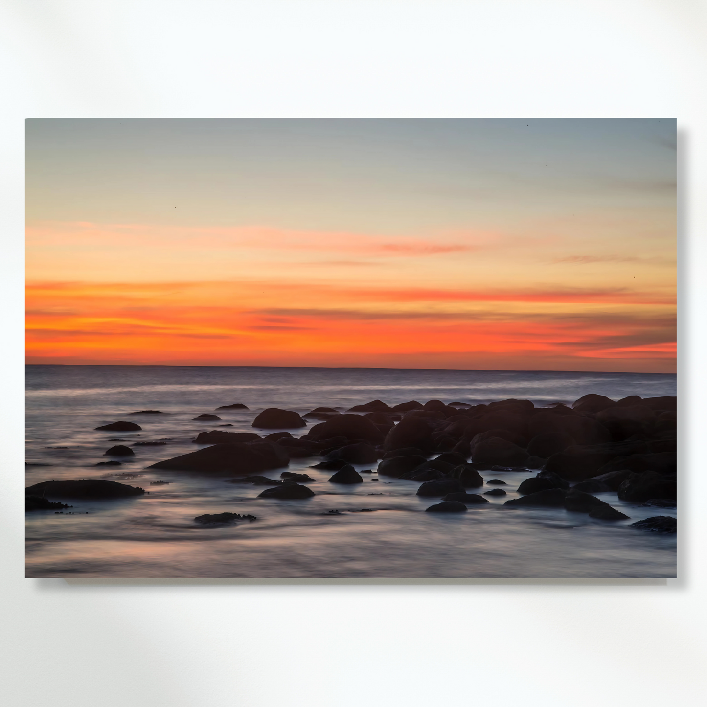 Sunset Over The Ocean Wall Art Canvas Print