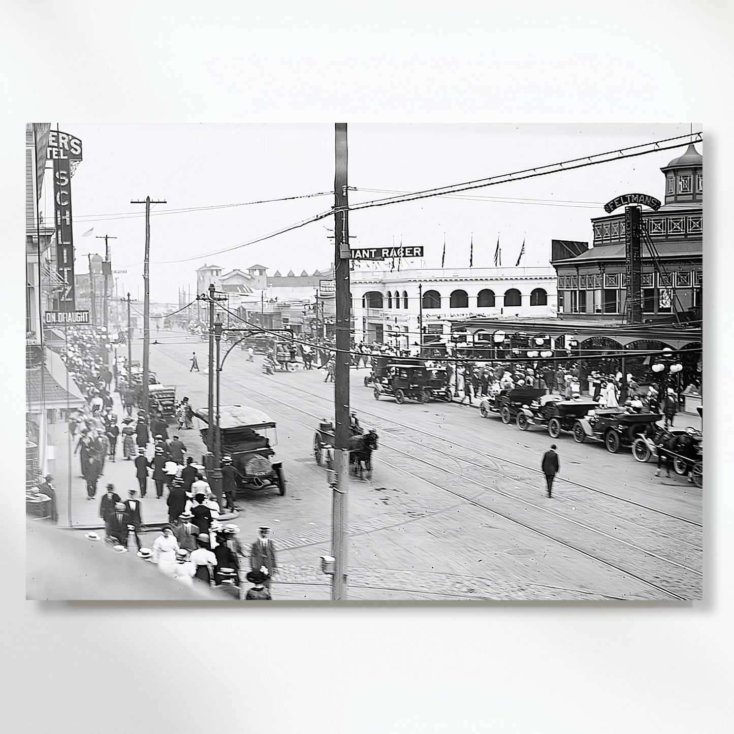 Surf Ave, Coney Island Wall Art Canvas Print
