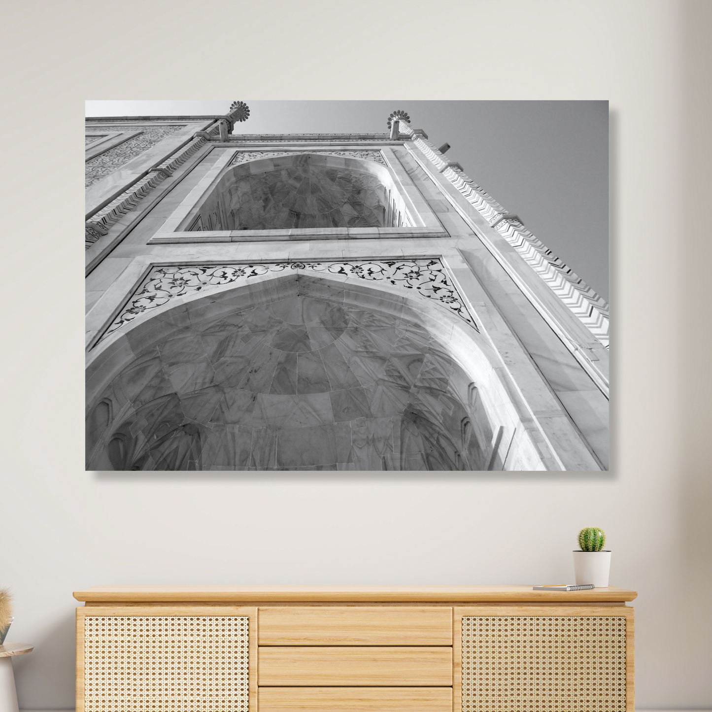Taj Mahal Looking Upwards Wall Art Canvas Print