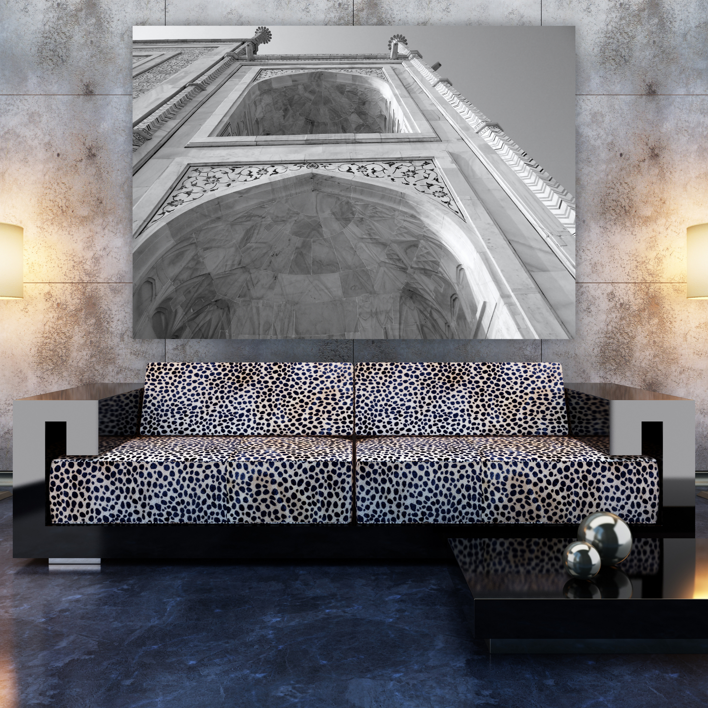 Taj Mahal Looking Upwards Wall Art Canvas Print