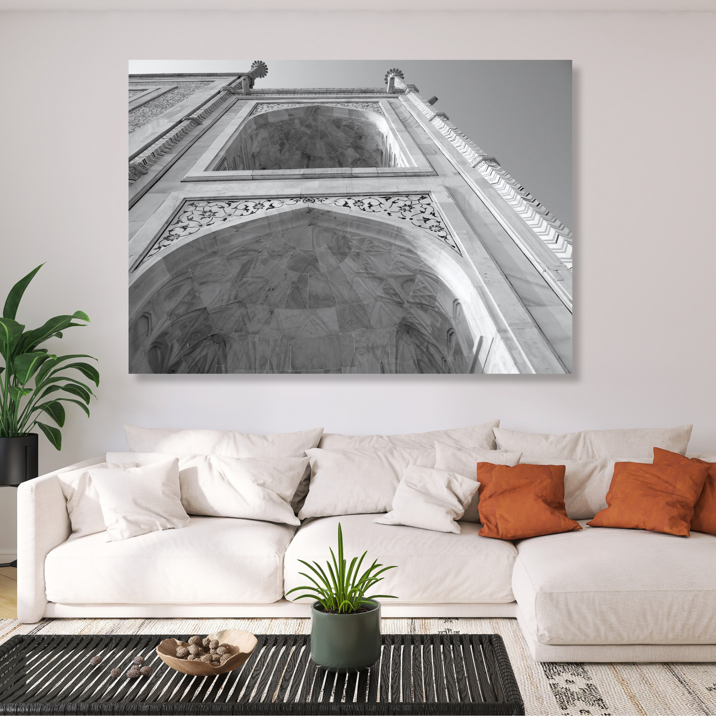 Taj Mahal Looking Upwards Wall Art Canvas Print