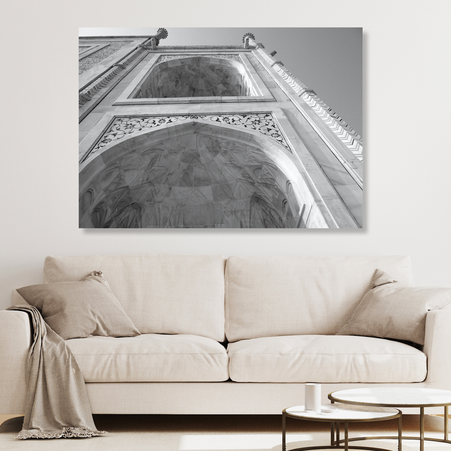 Taj Mahal Looking Upwards Wall Art Canvas Print