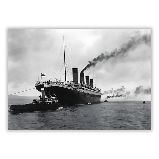 Titanic Being Towed Wall Art Canvas Print