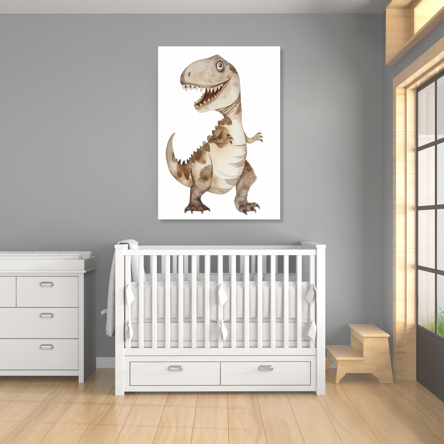 Tony T-Rex Dinosaur Canvas Wall Art Print
