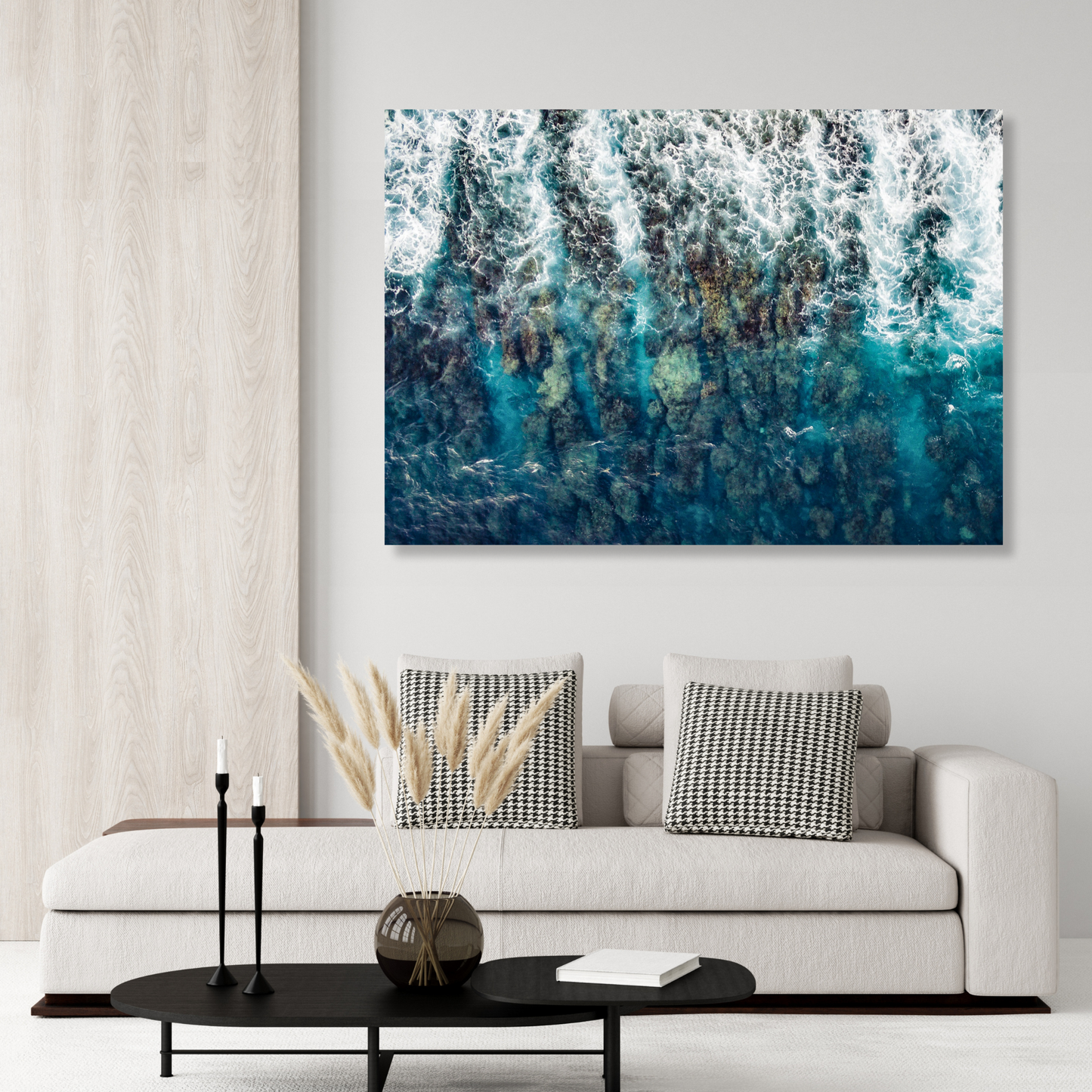 Turquoise Wash Wall Art Canvas Print