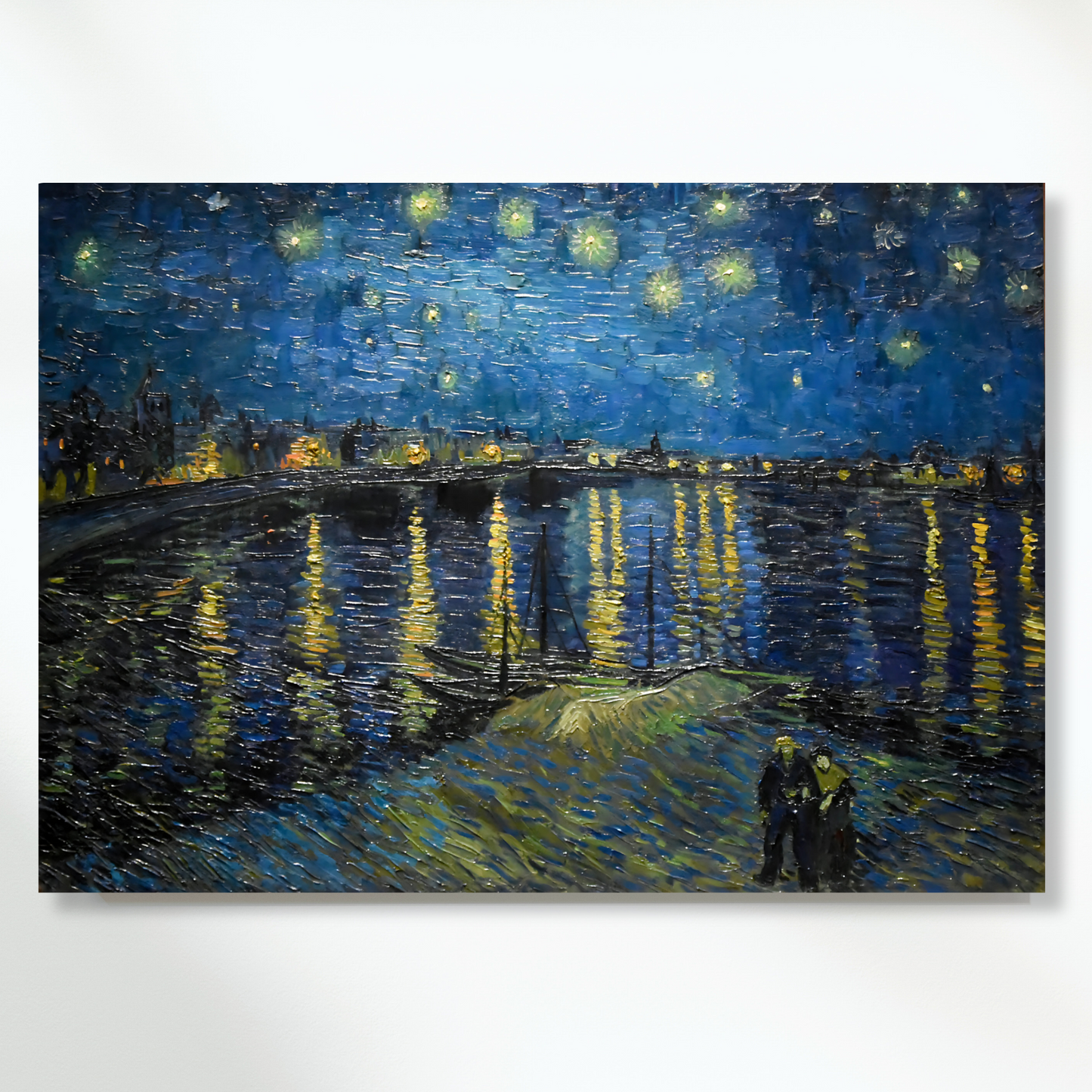 Vincent Van Gogh - Starry Night Over The Rhone Wall Art Canvas Print