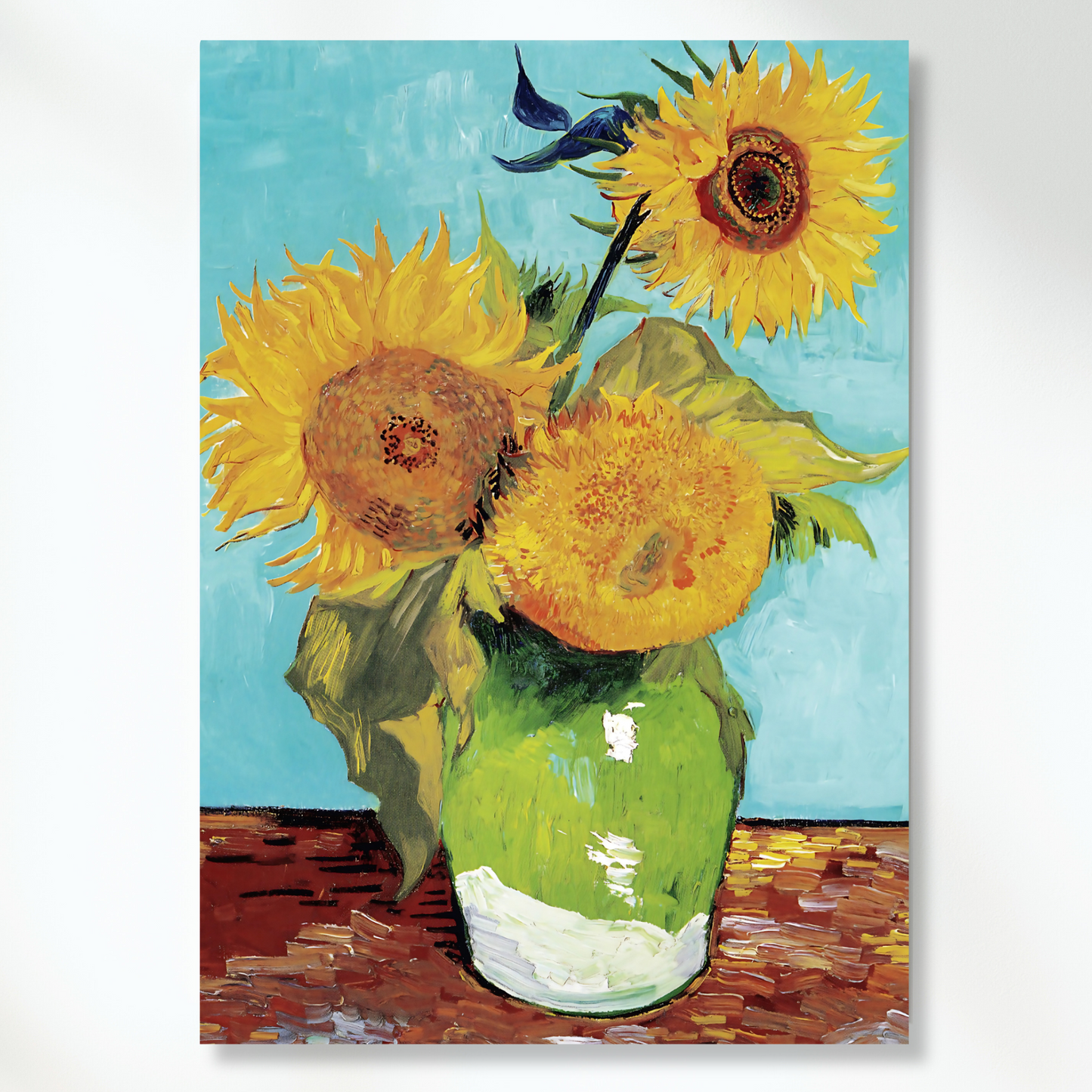 Vincent Van Gogh - Vase with Three Sunflowers Wall Art Canvas Print
