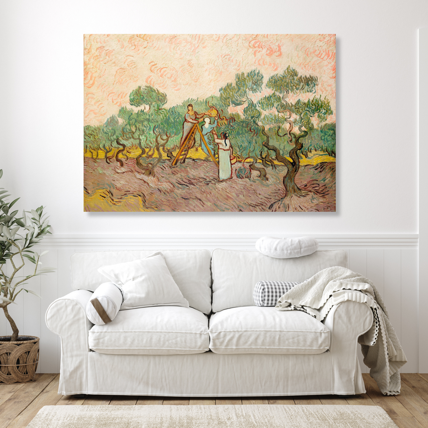 Vincent Van Gogh - Women Picking Olives Wall Art Canvas Print