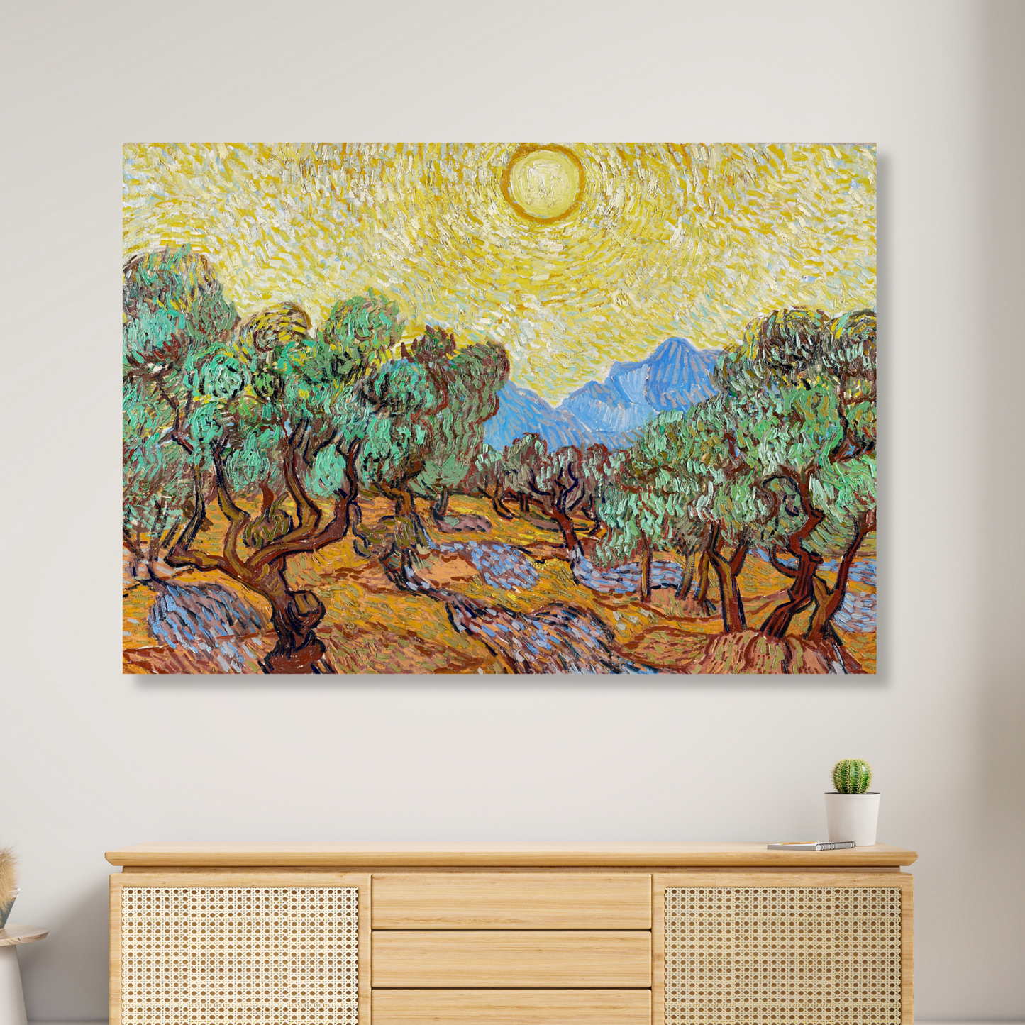 Vincent Van Gogh - Olive Trees With Yellow Sky And Sun