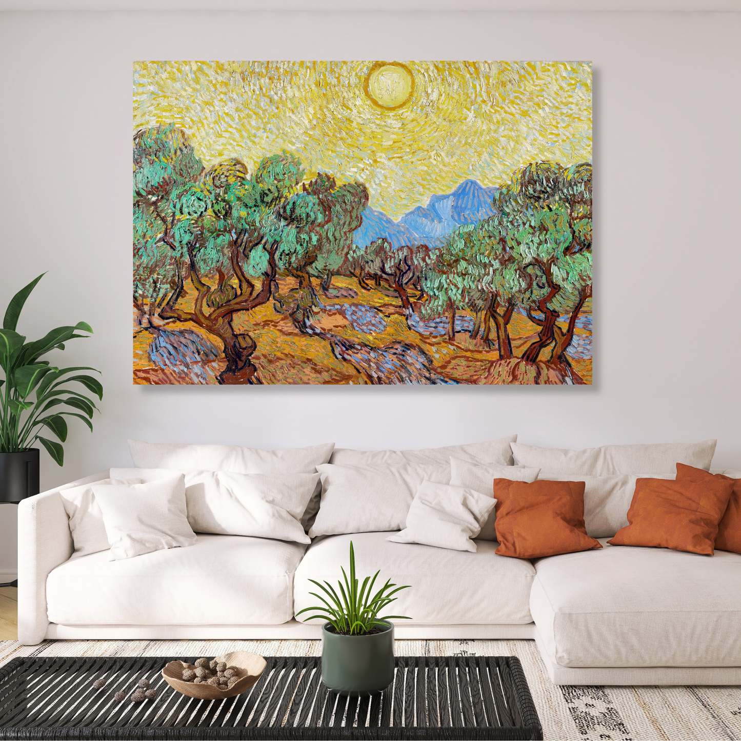 Vincent Van Gogh - Olive Trees With Yellow Sky And Sun
