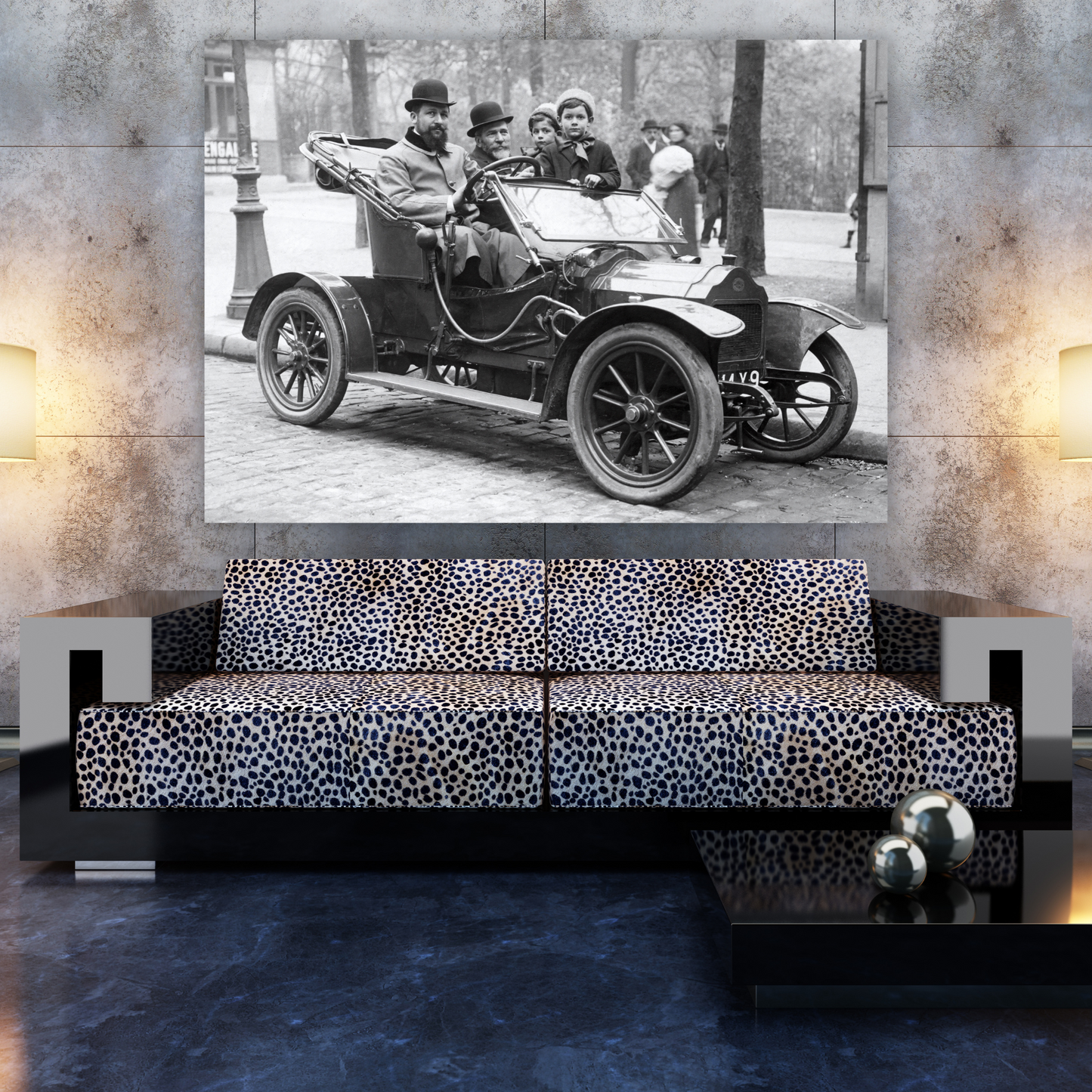 Vintage Automobile Wall Art Canvas Print