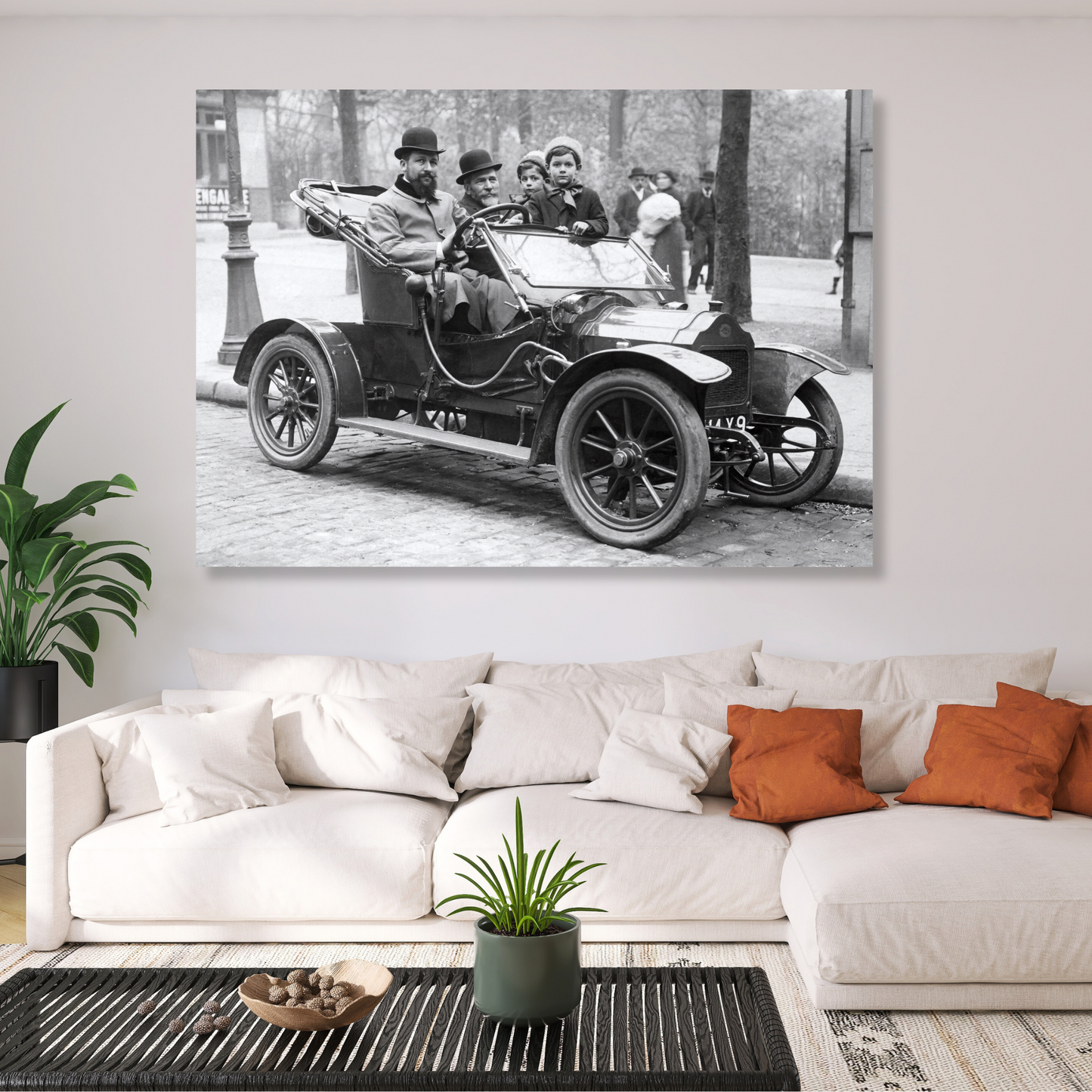 Vintage Automobile Wall Art Canvas Print