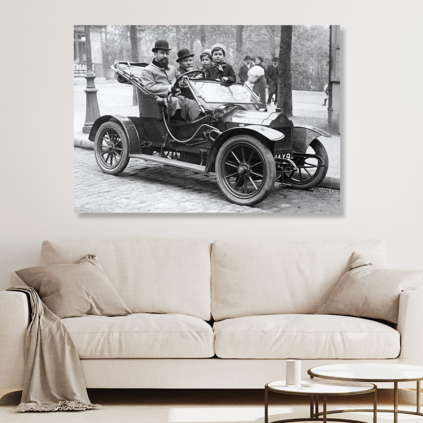 Vintage Automobile Wall Art Canvas Print
