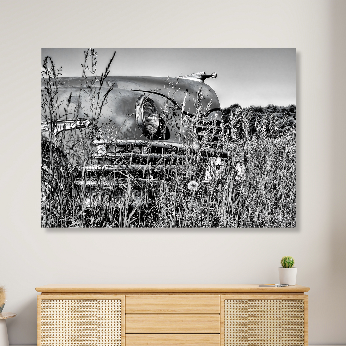 Vintage Car In A Field