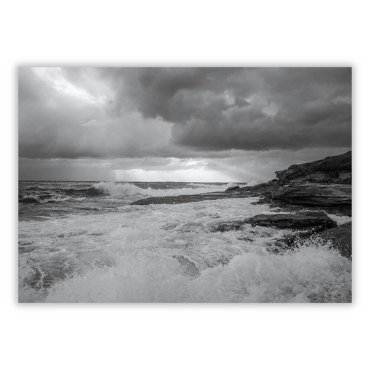 Waves Over The Rocks Wall Art Canvas Print