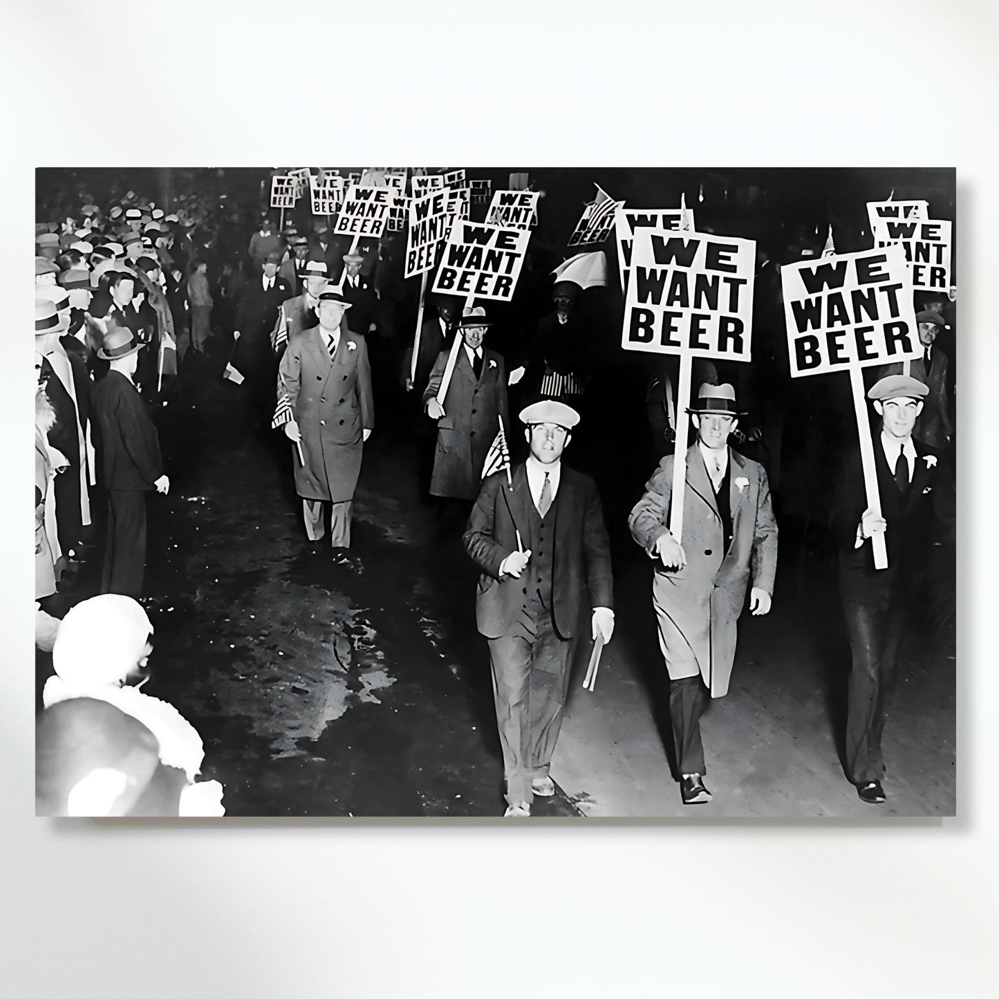 We Want Beer Prohibition Wall Art Canvas Print