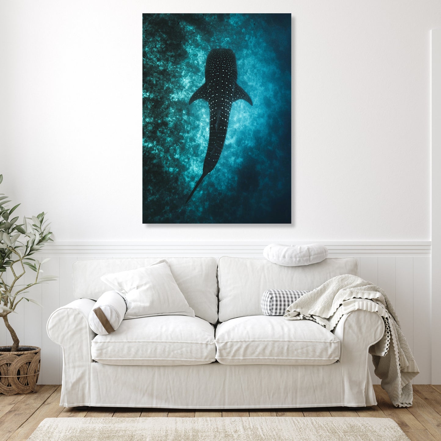 Whale Shark Wall Art Canvas Print