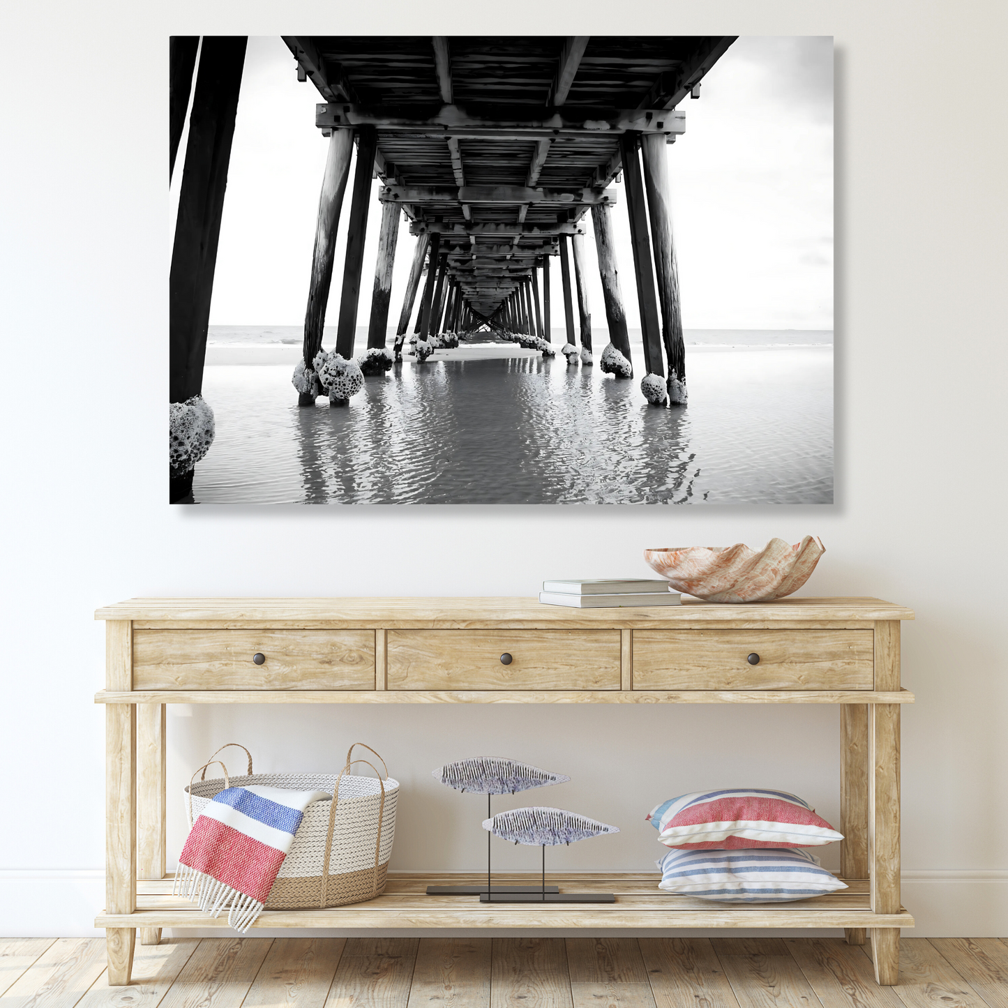 Wooden Pier Wall Art Canvas Print