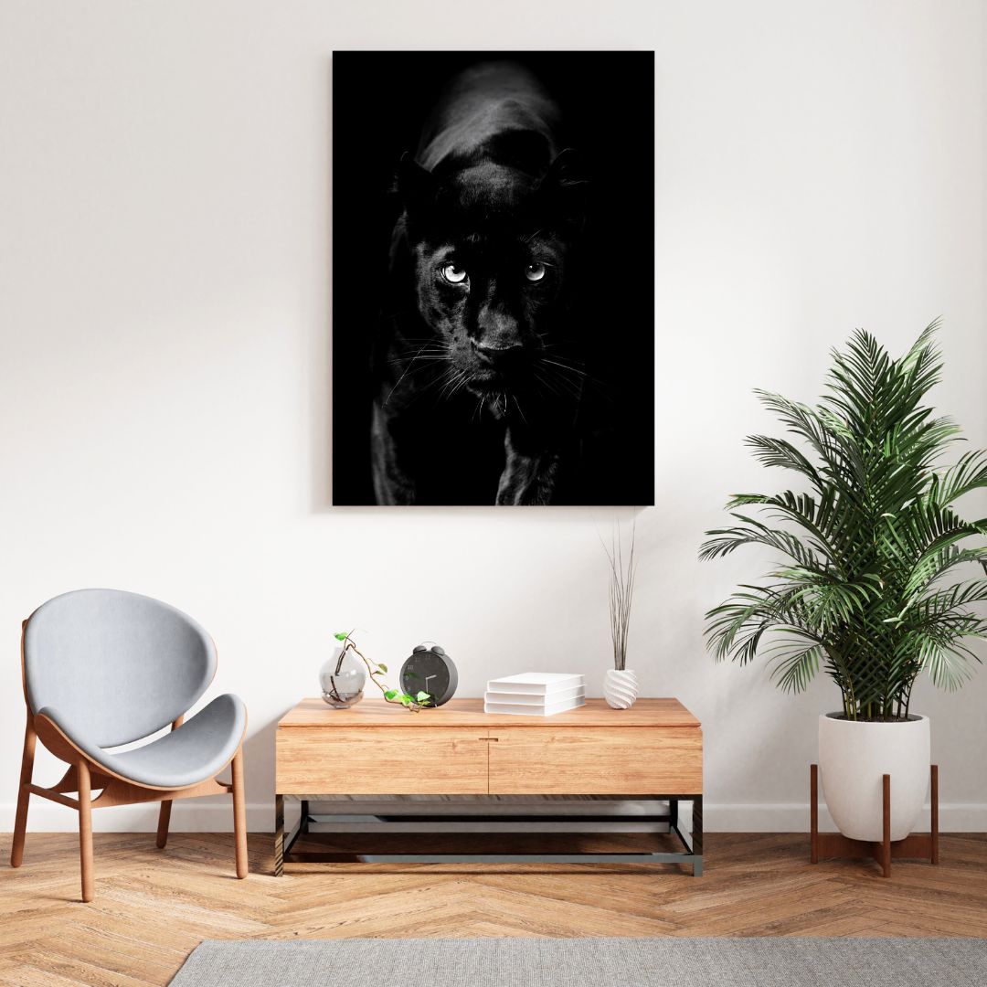 African Safari Panther Wall Art Canvas Print