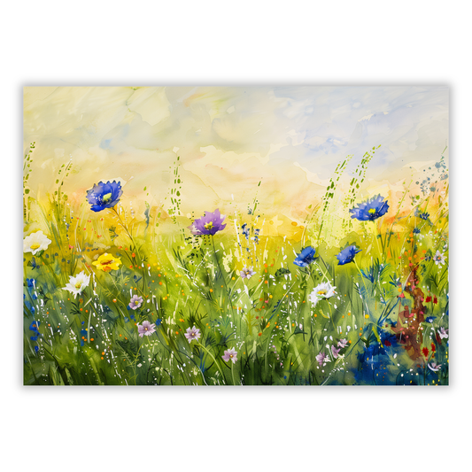 A Field Of Wildflowers Wall Art Canvas Print