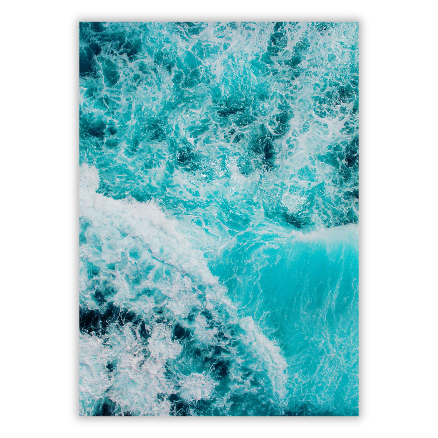 Aerial Ocean Waves Wall Art Canvas Print
