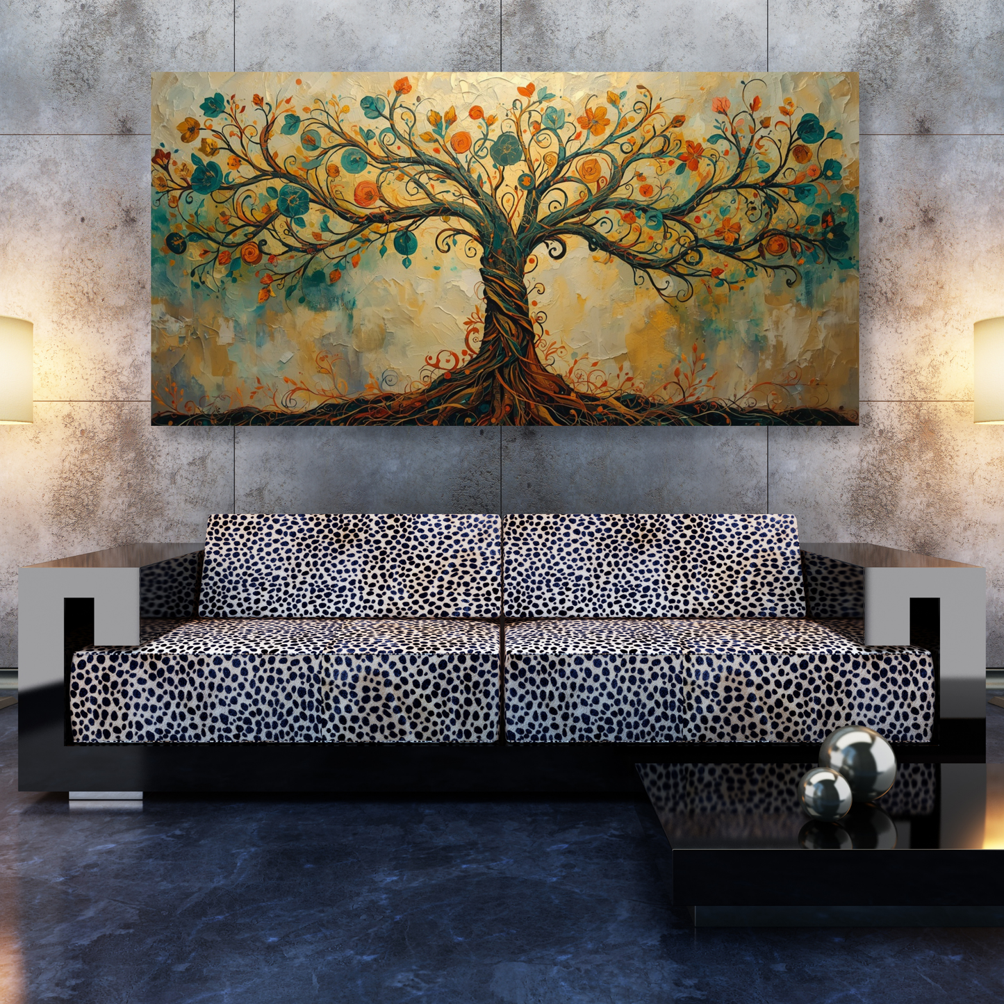 Tree of Life Autumn Aesthetics Panoramic Wall Art Canvas Print