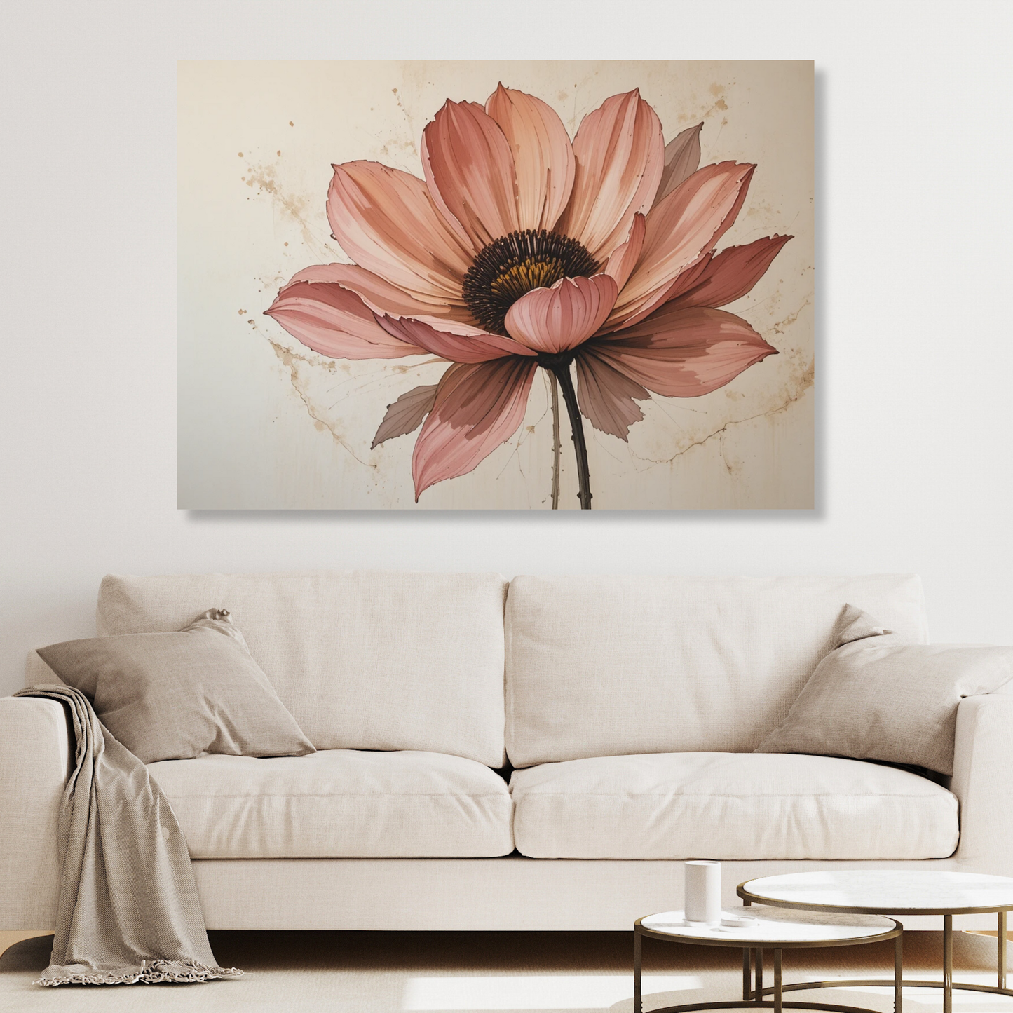 Aesthetically Floral Wall Art Canvas Print