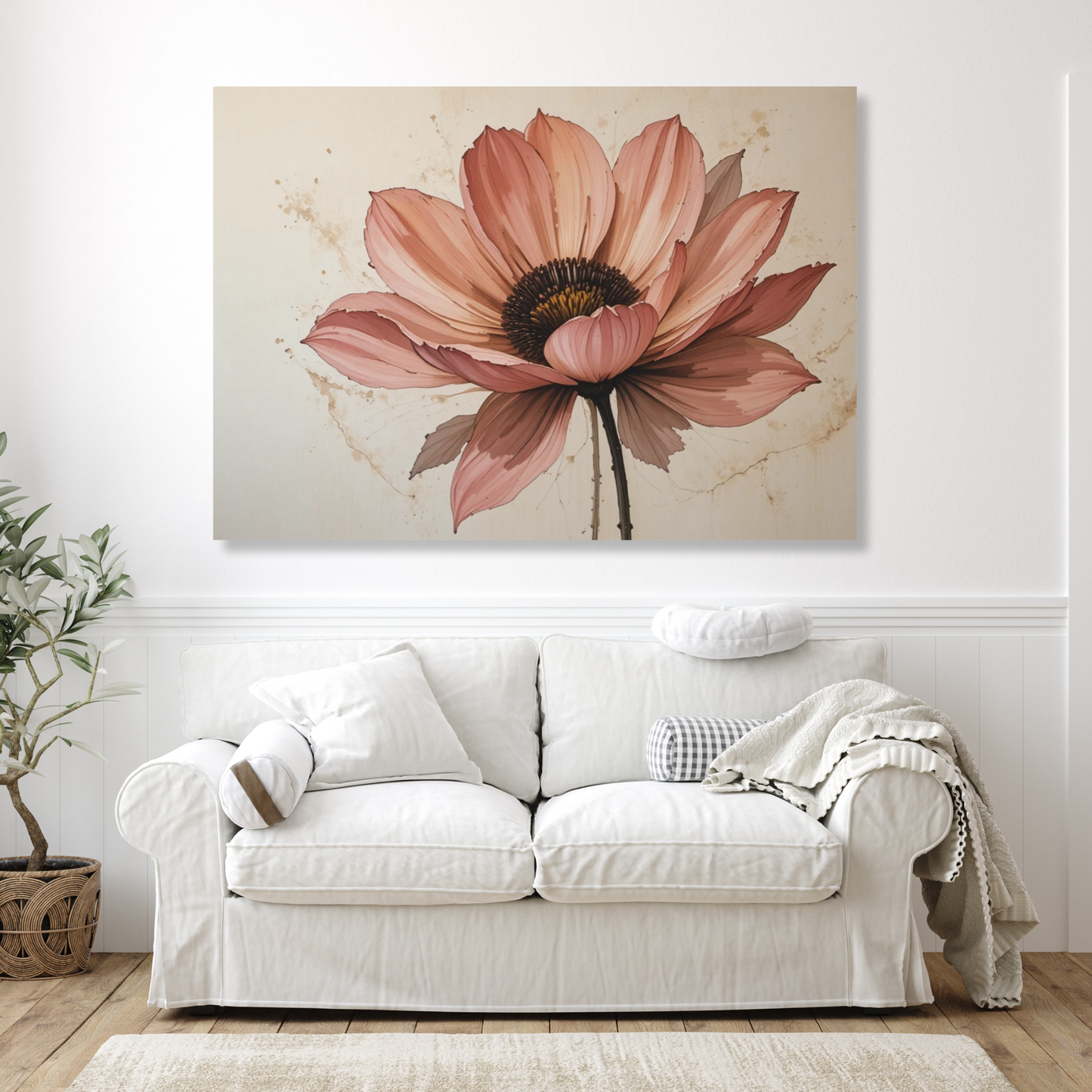 Aesthetically Floral Wall Art Canvas Print