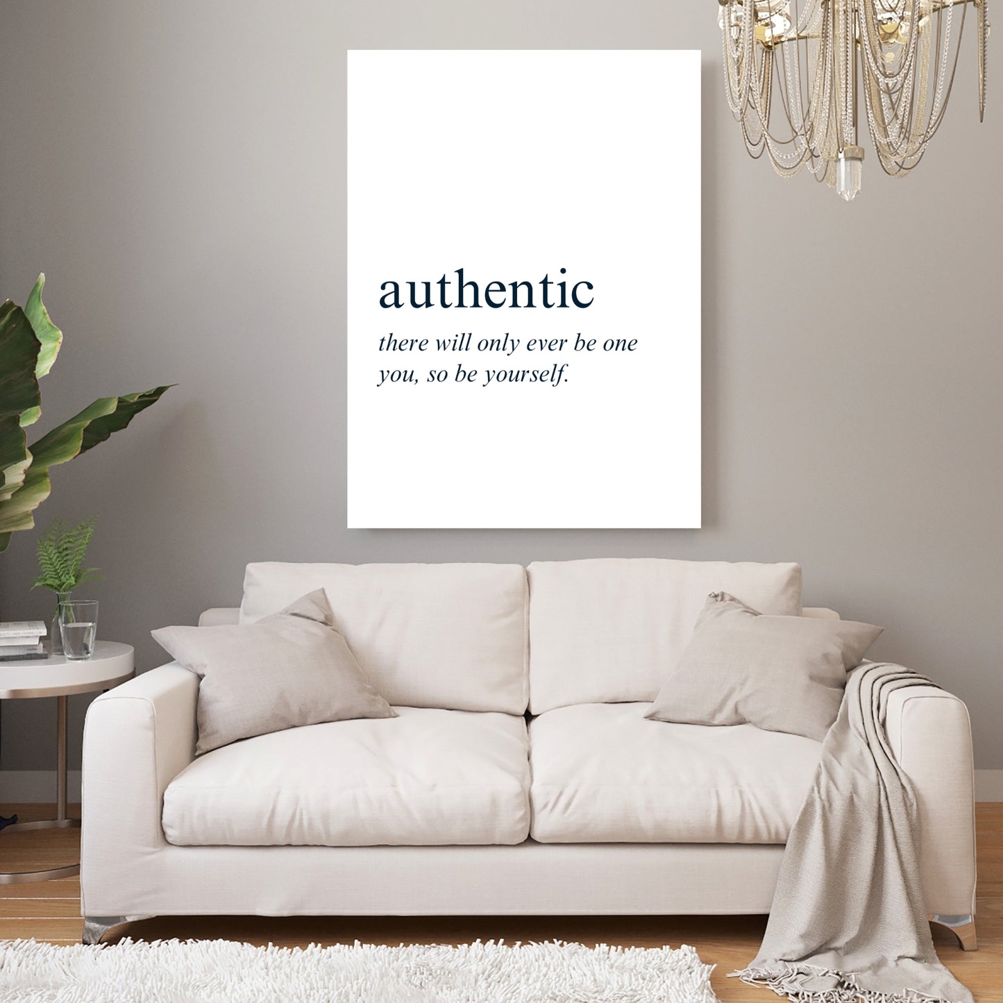 Authentic Inspirational Wall Art Canvas Print
