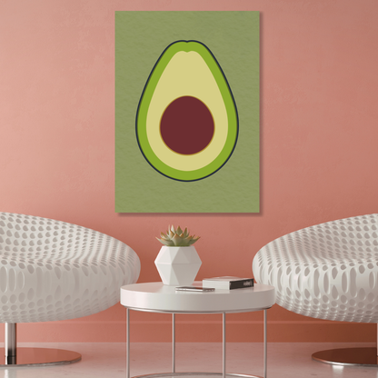 Avocado Wall Art Canvas Print