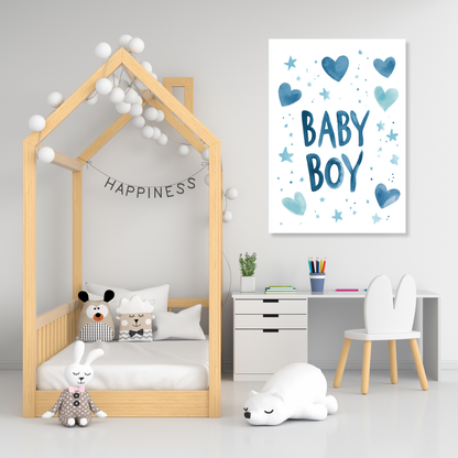 Baby Boy Canvas Wall Art Print