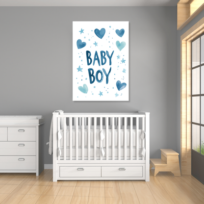 Baby Boy Canvas Wall Art Print