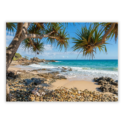 Beach Pandanus Wall Art Canvas Print