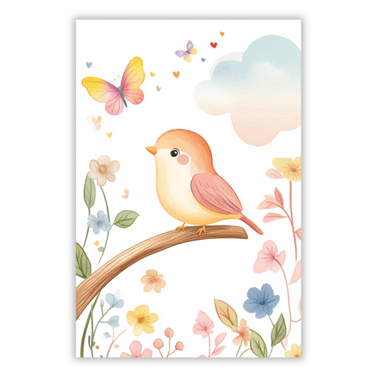 Beatrice Bird Canvas Wall Art Print